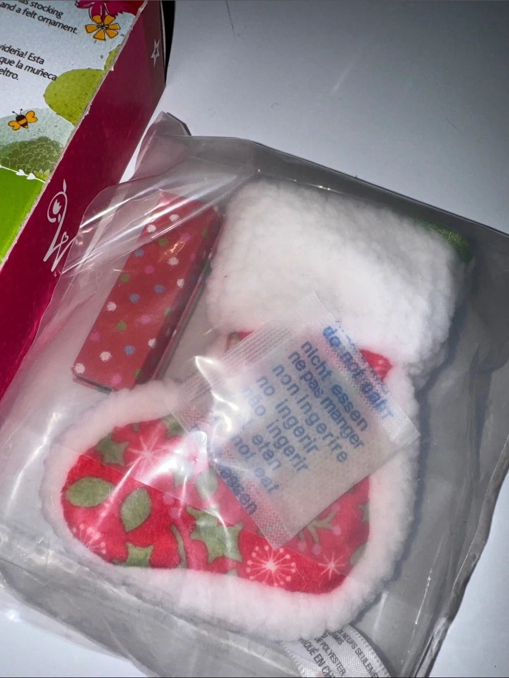 American Girl WellieWishers Merry Stocking Play Set NEW -missing lollipop
